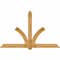 Ekena Millwork Redmond Rough Sawn Timber Gable Bracket, Western Red Cedar, 96"W x 60"H x 6"D x 6"F, 15/12 Pitch GBW096X60X0606RED00RWR - alternate 1